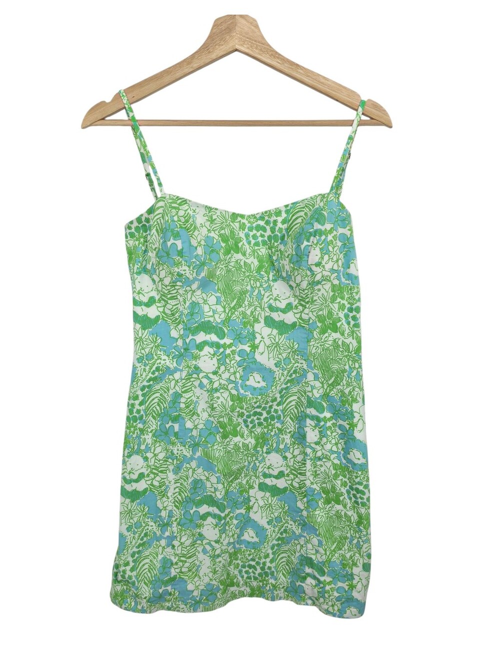 Lilly Pulitzer Green and Blue Floral Mini Dress - Picture 3 of 14